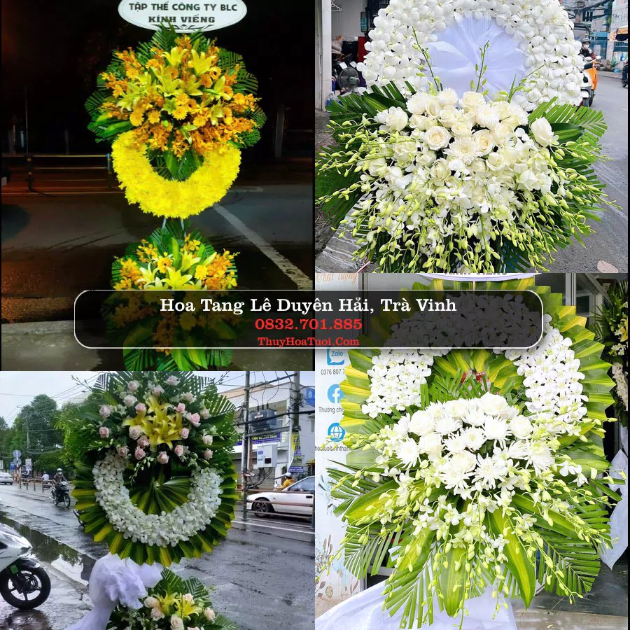 Kệ hoa tang lễ giao tại Duyên Hải, Trà Vinh