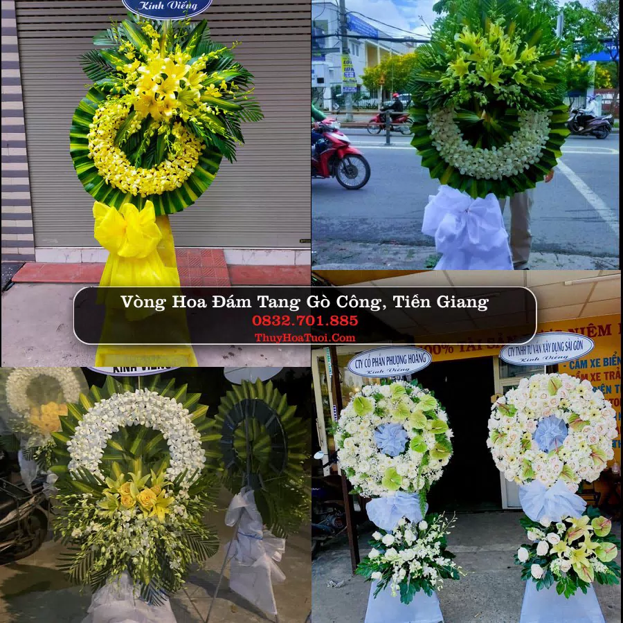 Kệ hoa tang lễ giao tại Gò Công, Tiền Giang