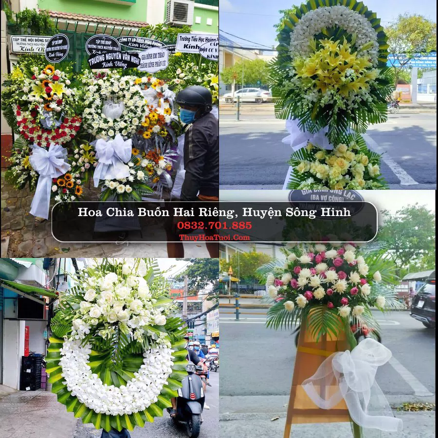 Vòng hoa chia buồn Hai Riêng - ThuyHoaTuoi.Com