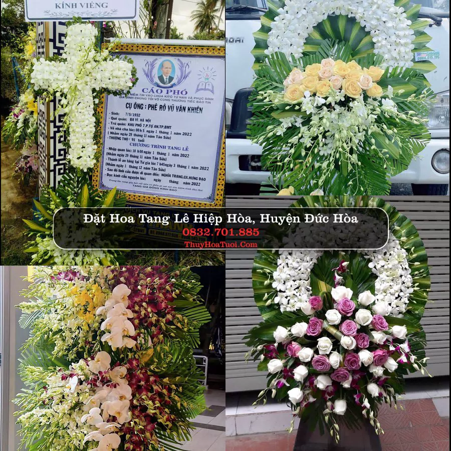 Kệ hoa tang lễ giao tại Hiệp Hòa, Đức Hòa