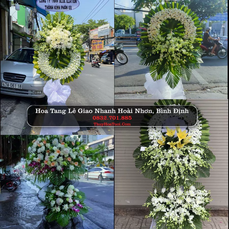 Vòng hoa chia buồn Hoài Nhơn, Bình Định - ThuyHoaTuoi.Com