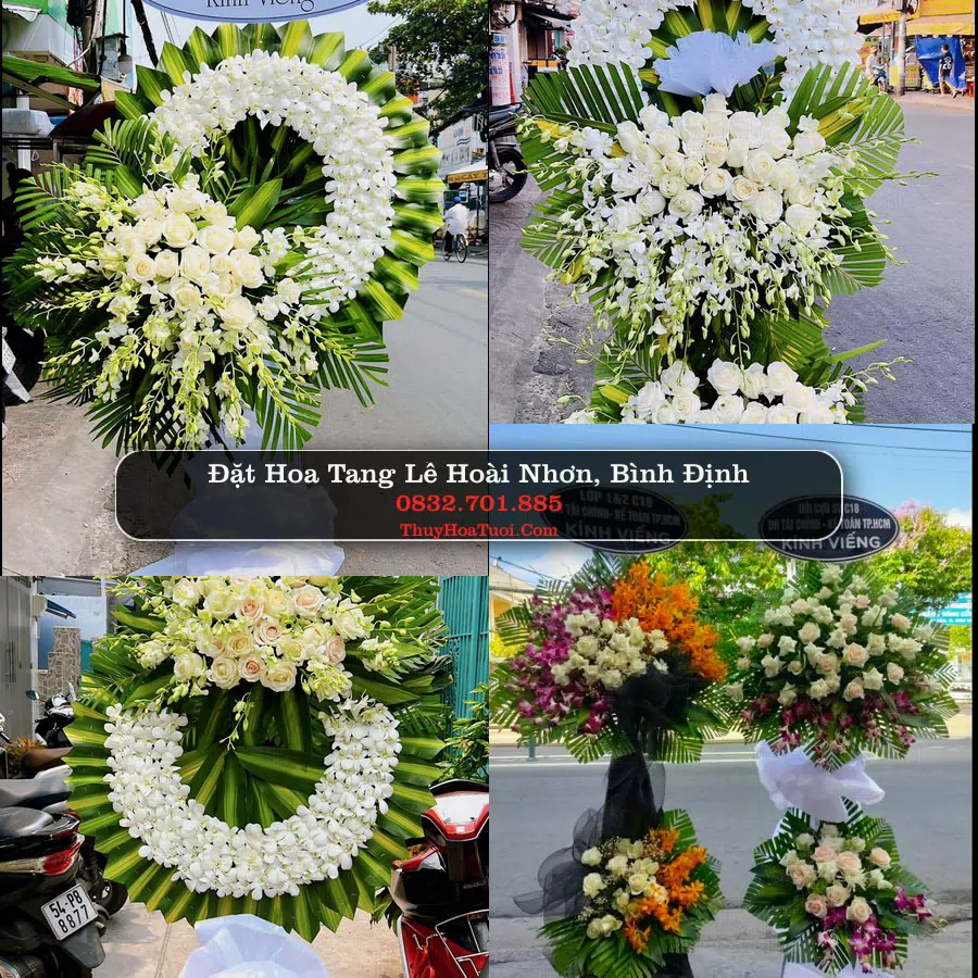 Kệ hoa tang lễ giao tại Hoài Nhơn, Bình Định
