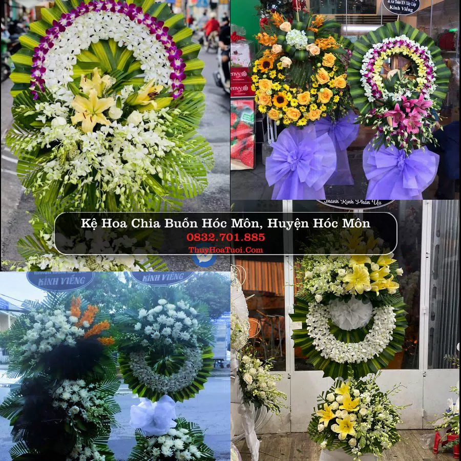 Kệ hoa tang lễ giao tại Hóc Môn