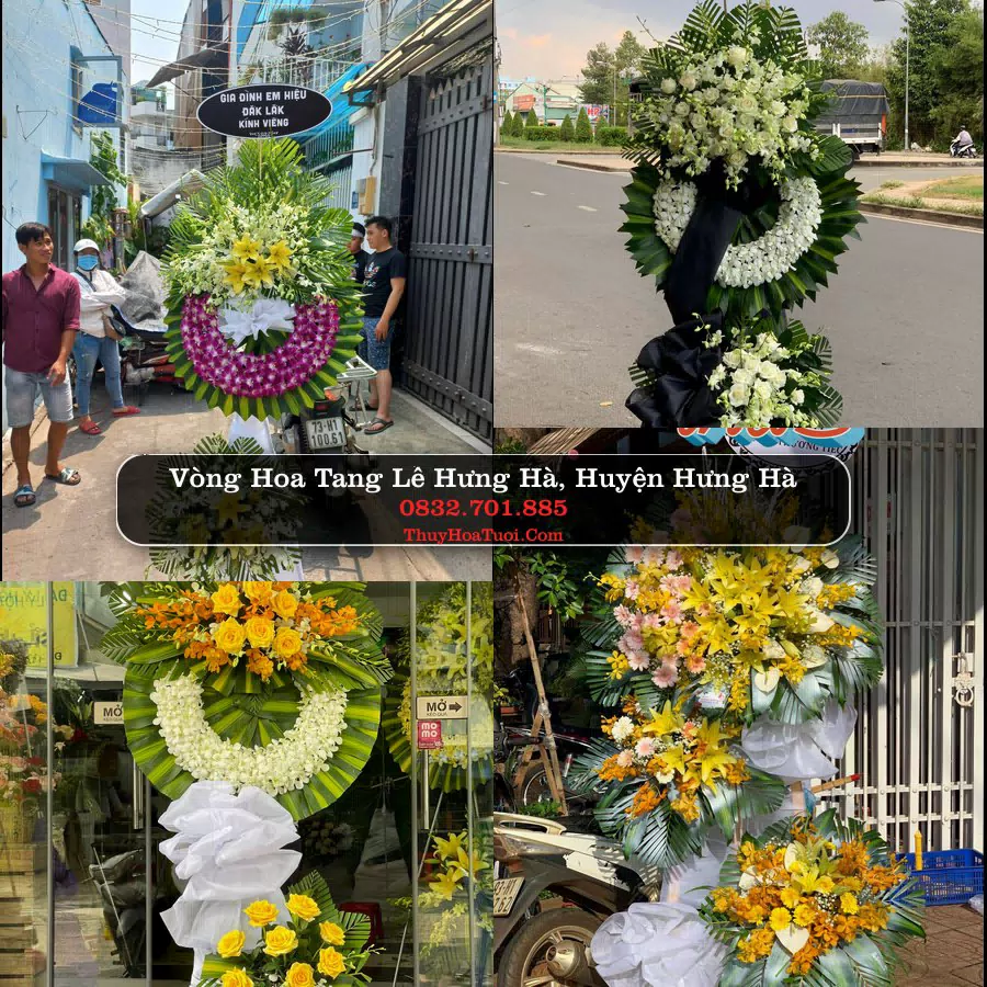 Kệ hoa tang lễ giao tại Hưng Hà, Thái Bình