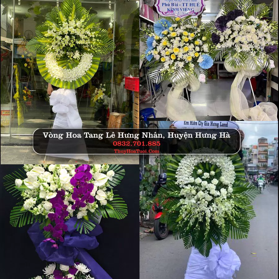 Vòng hoa chia buồn Hưng Nhân - ThuyHoaTuoi.Com
