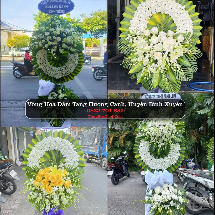 Kệ hoa tang lễ giao tại Hương Canh, Bình Xuyên