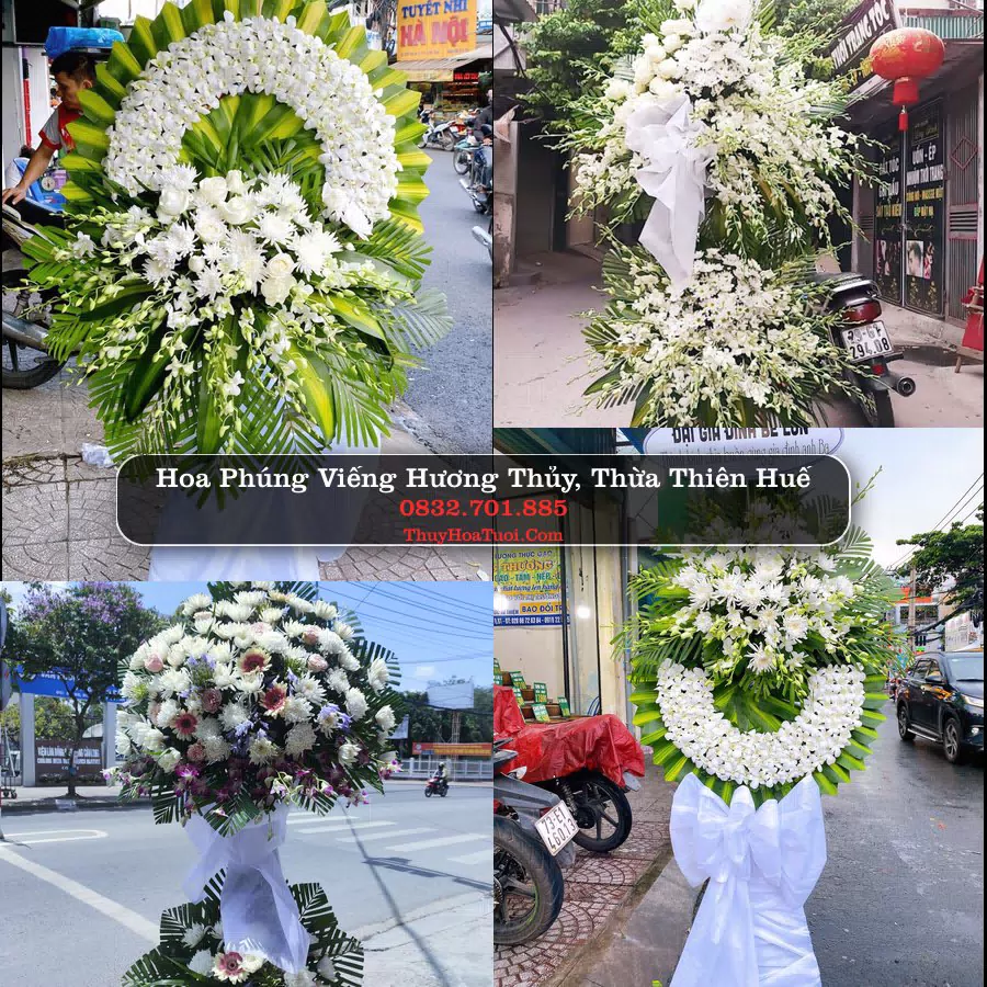 Vòng hoa chia buồn Hương Thủy - ThuyHoaTuoi.Com