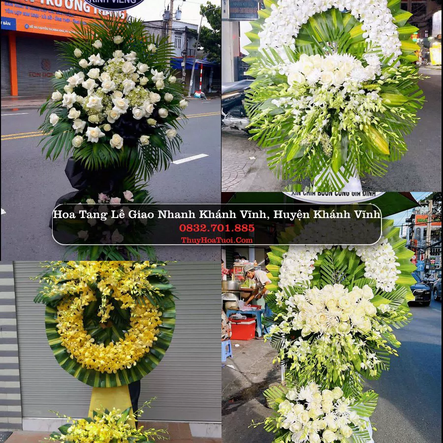 Vòng hoa chia buồn Khánh Vĩnh - ThuyHoaTuoi.Com