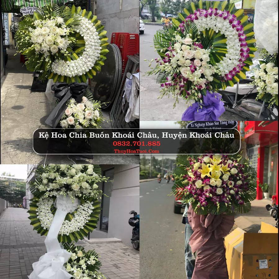 Kệ hoa tang lễ giao tại Khoái Châu