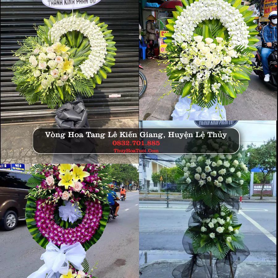 Kệ hoa tang lễ giao tại Kiến Giang, Quảng Bình