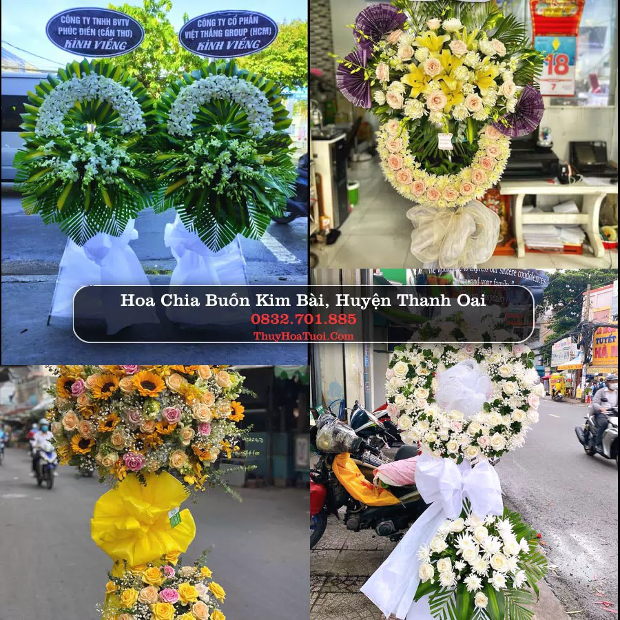Vòng hoa chia buồn Kim Bài - ThuyHoaTuoi.Com