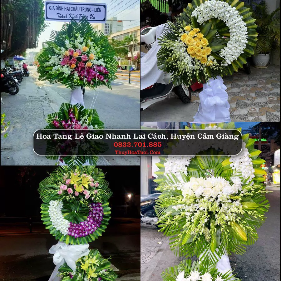 Vòng hoa chia buồn Lai Cách - ThuyHoaTuoi.Com