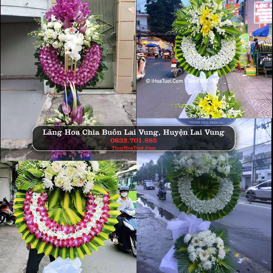 Vòng hoa chia buồn Lai Vung - ThuyHoaTuoi.Com