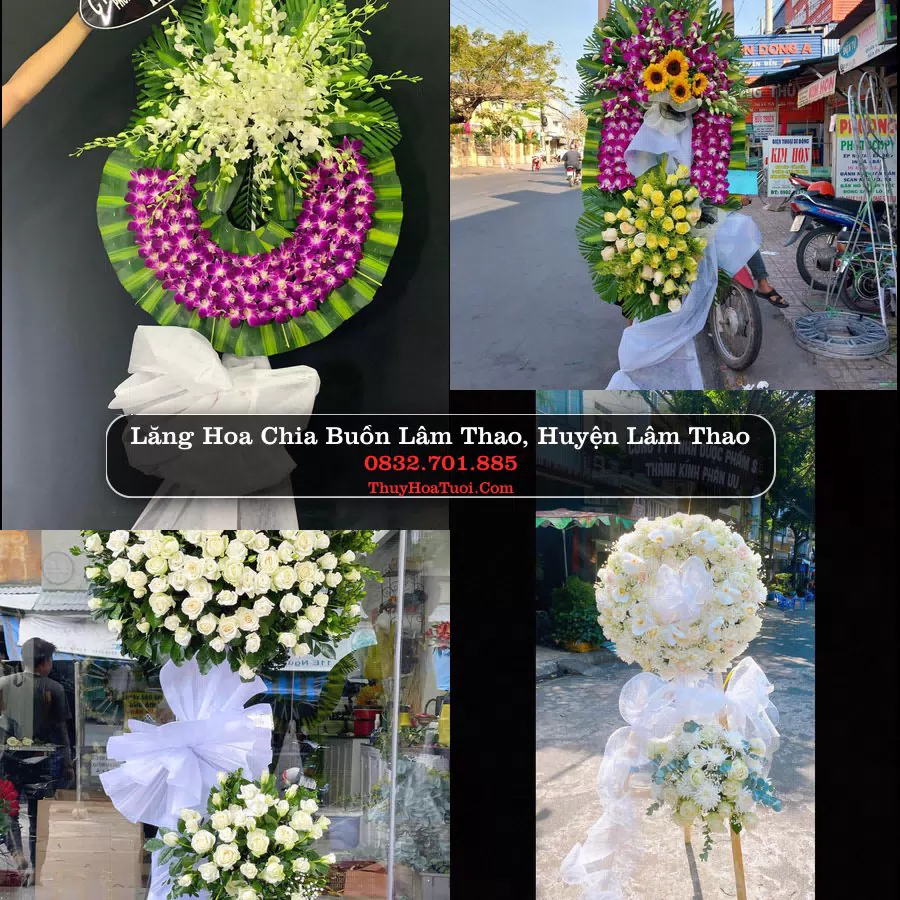 Kệ hoa tang lễ giao tại Lâm Thao, Phú Thọ