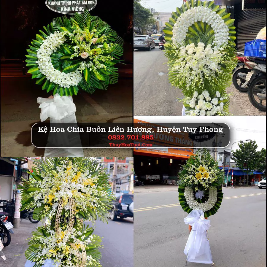 Vòng hoa chia buồn Liên Hương, Tuy Phong - ThuyHoaTuoi.Com