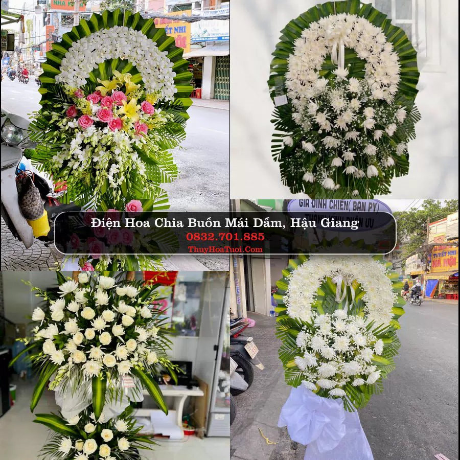 Vòng hoa chia buồn Mái Dầm, Hậu Giang - ThuyHoaTuoi.Com