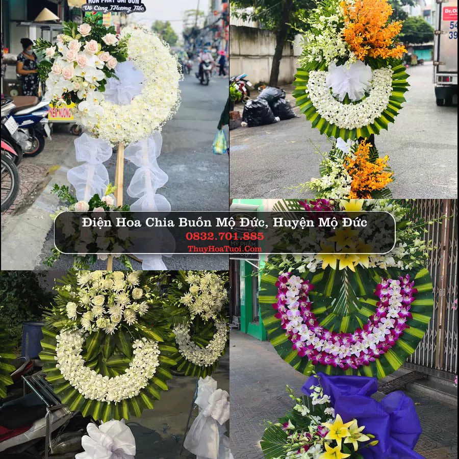 Vòng hoa chia buồn Mộ Đức - ThuyHoaTuoi.Com