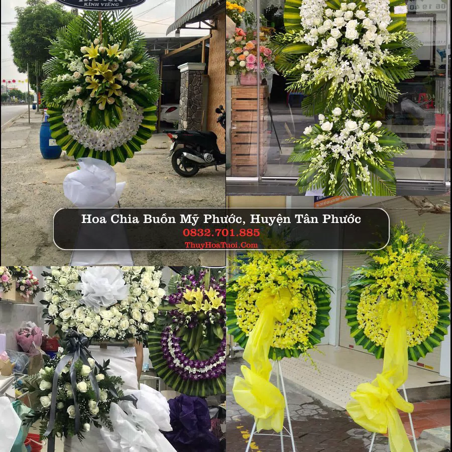 Vòng hoa chia buồn Mỹ Phước - ThuyHoaTuoi.Com