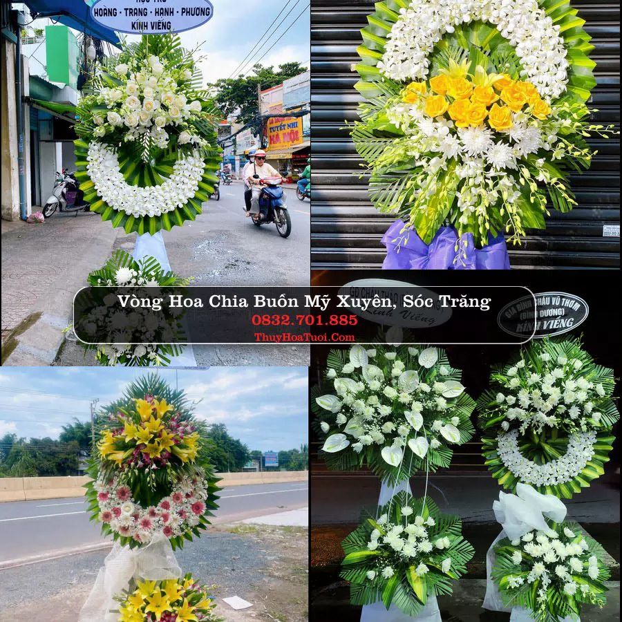 Vòng hoa chia buồn Mỹ Xuyên - ThuyHoaTuoi.Com