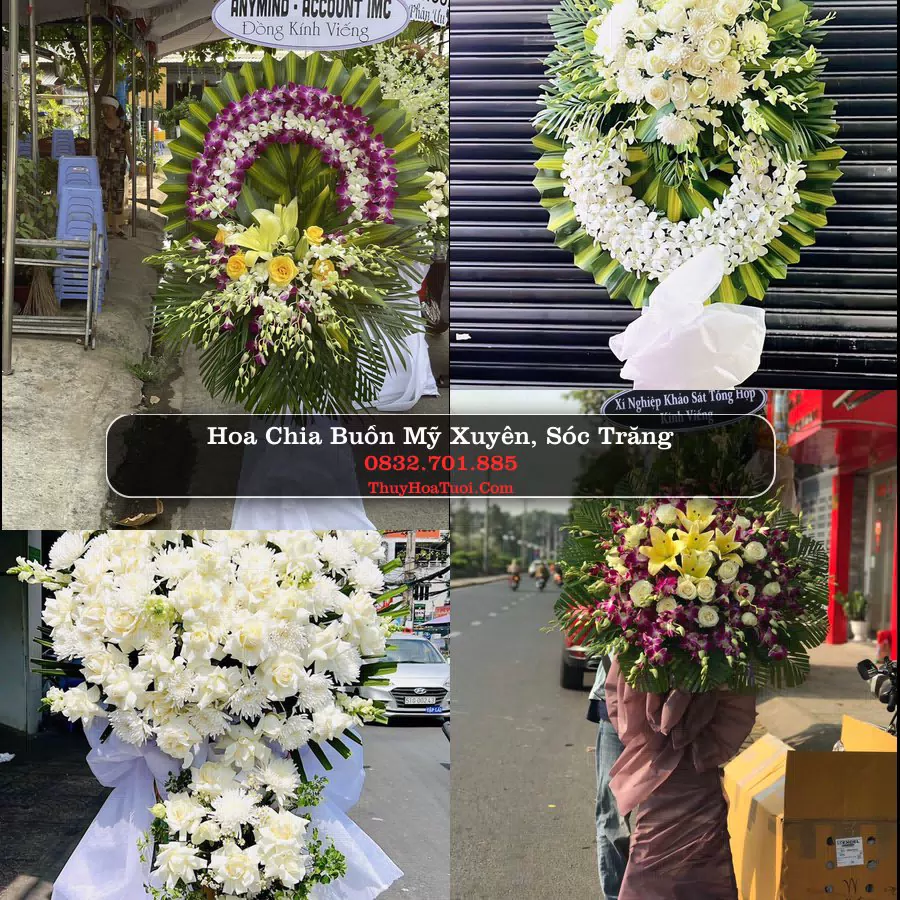 Kệ hoa tang lễ giao tại Mỹ Xuyên, Sóc Trăng