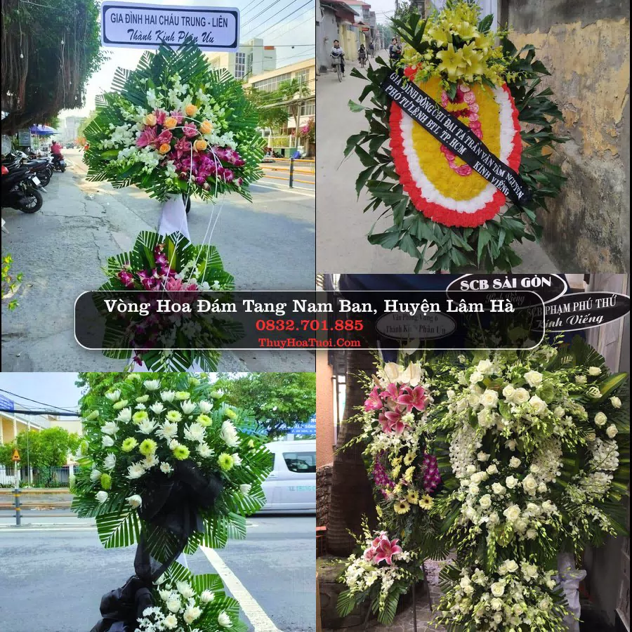 Vòng hoa chia buồn Nam Ban - ThuyHoaTuoi.Com