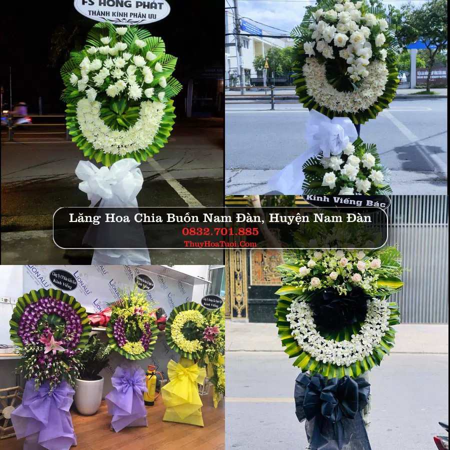 Vòng hoa chia buồn Nam Đàn - ThuyHoaTuoi.Com