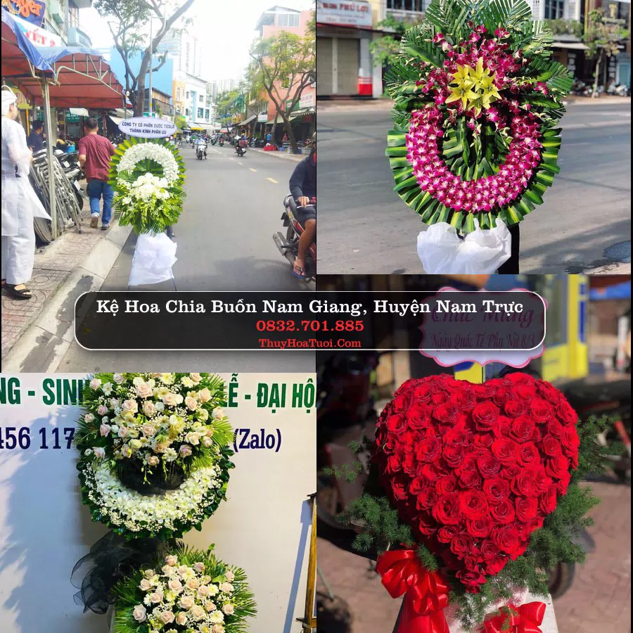 Vòng hoa chia buồn Nam Giang, Nam Trực - ThuyHoaTuoi.Com