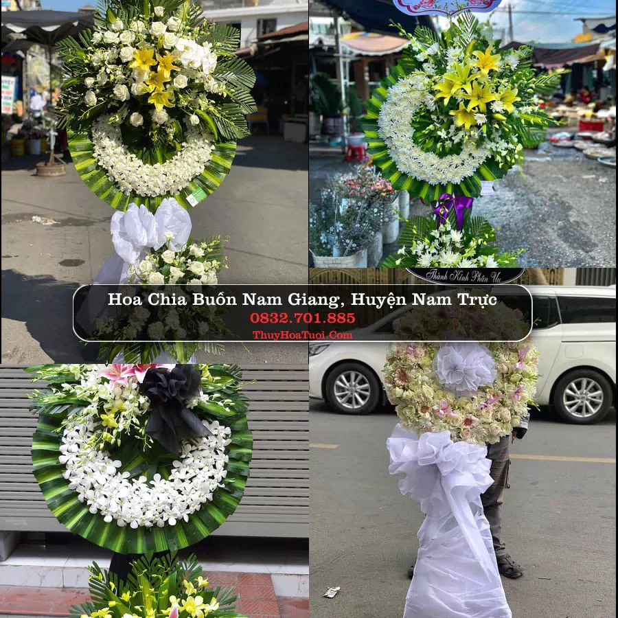 Kệ hoa tang lễ giao tại Nam Giang, Nam Định