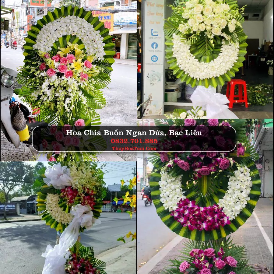 Vòng hoa chia buồn Ngan Dừa, Bạc Liêu - ThuyHoaTuoi.Com