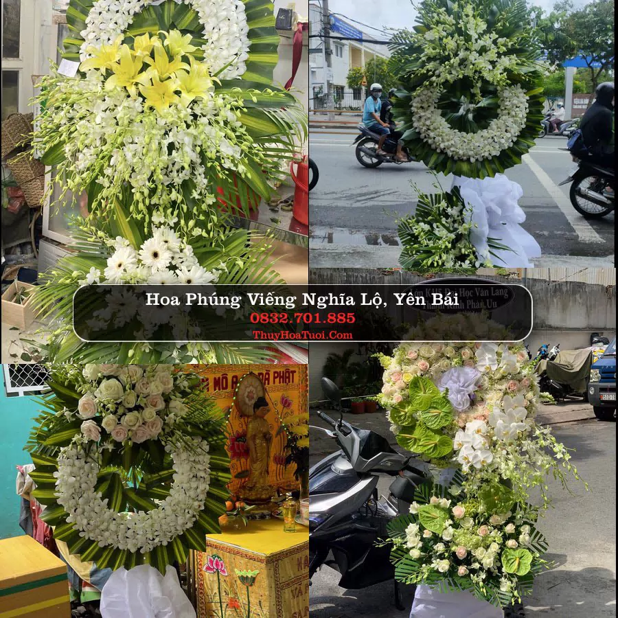 Vòng hoa chia buồn Nghĩa Lộ, Yên Bái - ThuyHoaTuoi.Com