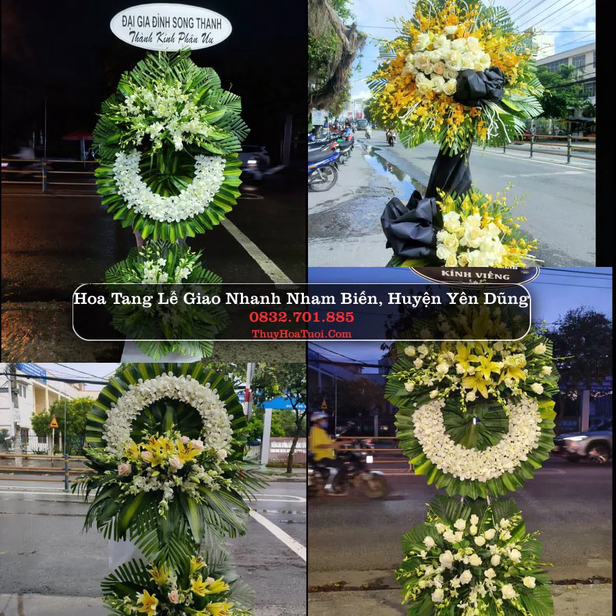 Vòng hoa chia buồn Nham Biền - ThuyHoaTuoi.Com
