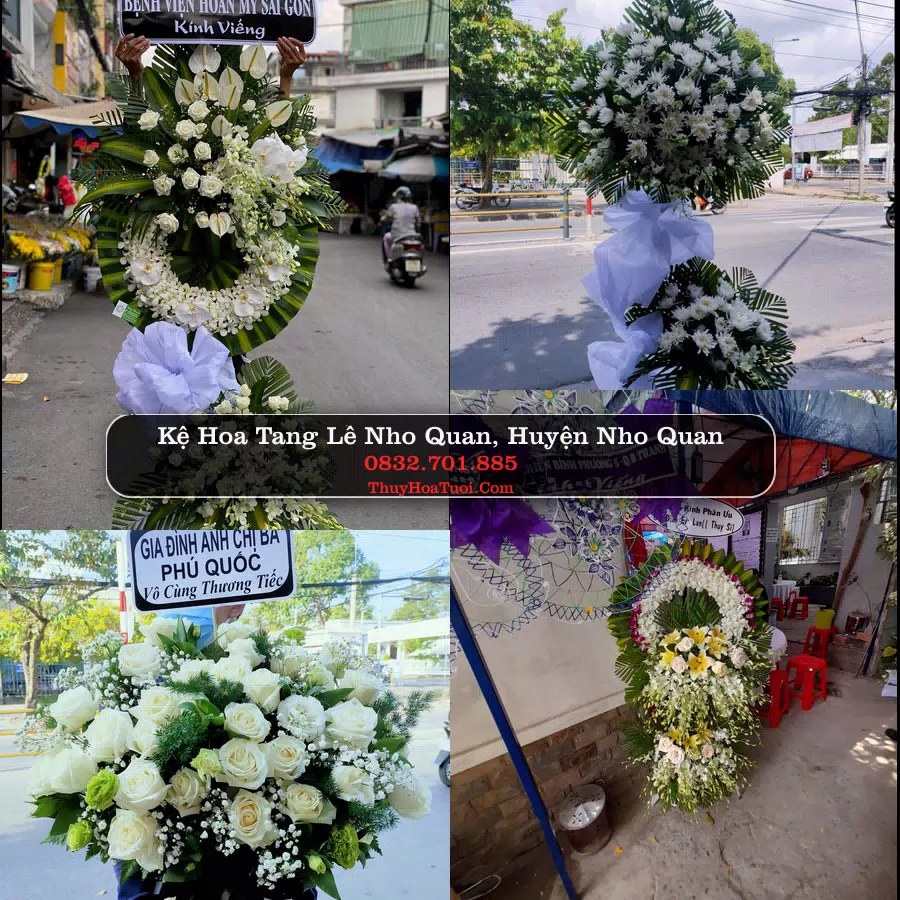 Kệ hoa tang lễ giao tại Nho Quan, Ninh Bình