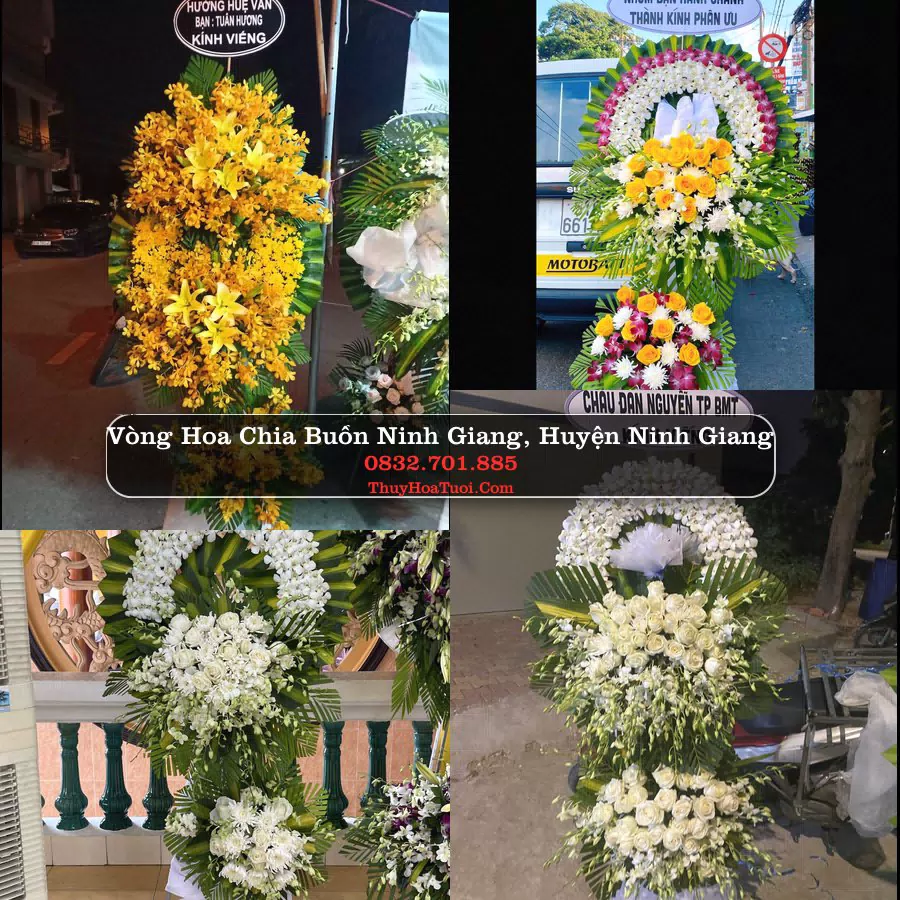 Vòng hoa chia buồn Ninh Giang - ThuyHoaTuoi.Com