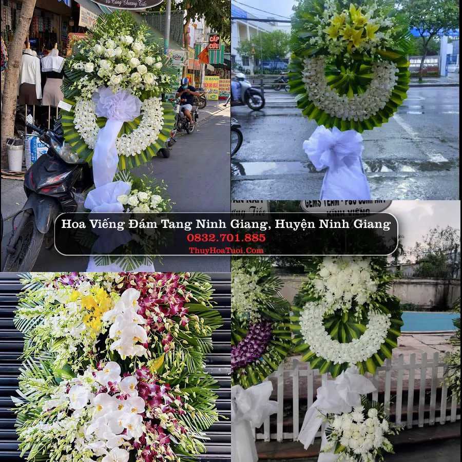 Kệ hoa tang lễ giao tại Ninh Giang, Hải Dương