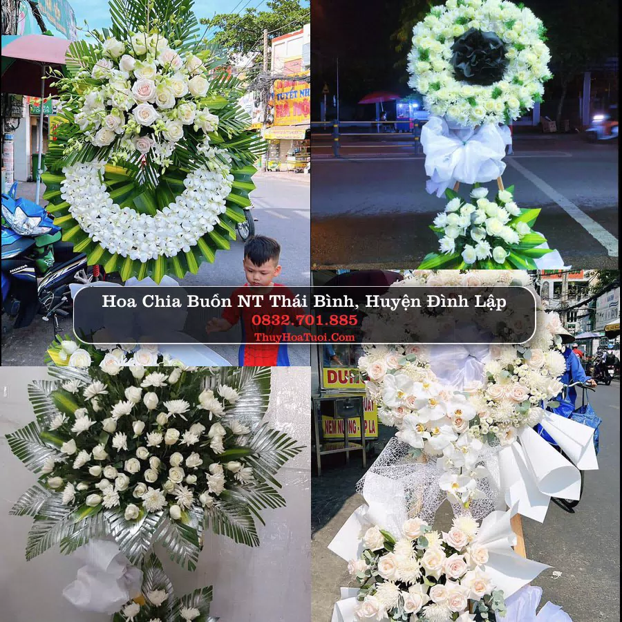 Vòng hoa chia buồn NT Thái Bình, Đình Lập - ThuyHoaTuoi.Com
