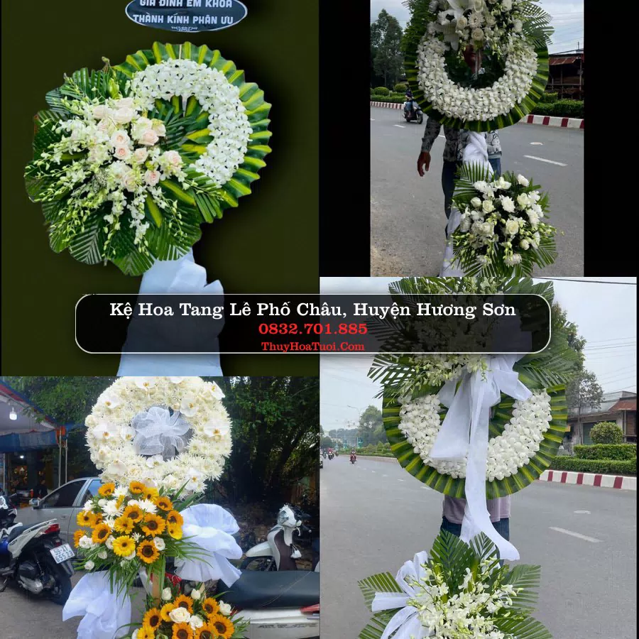 Kệ hoa tang lễ giao tại Phố Châu, Hà Tĩnh