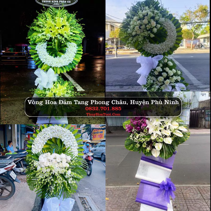 Vòng hoa chia buồn Phong Châu - ThuyHoaTuoi.Com