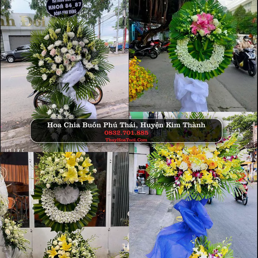 Vòng hoa chia buồn Phú Thái - ThuyHoaTuoi.Com