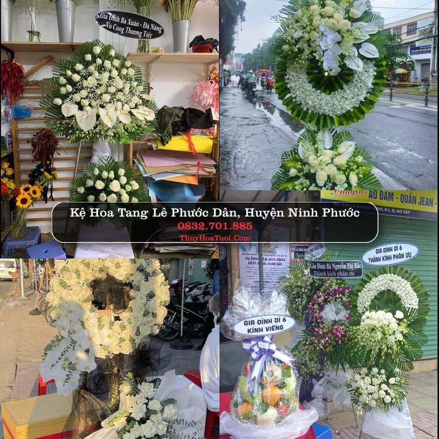 Vòng hoa chia buồn Phước Dân, Ninh Phước - ThuyHoaTuoi.Com