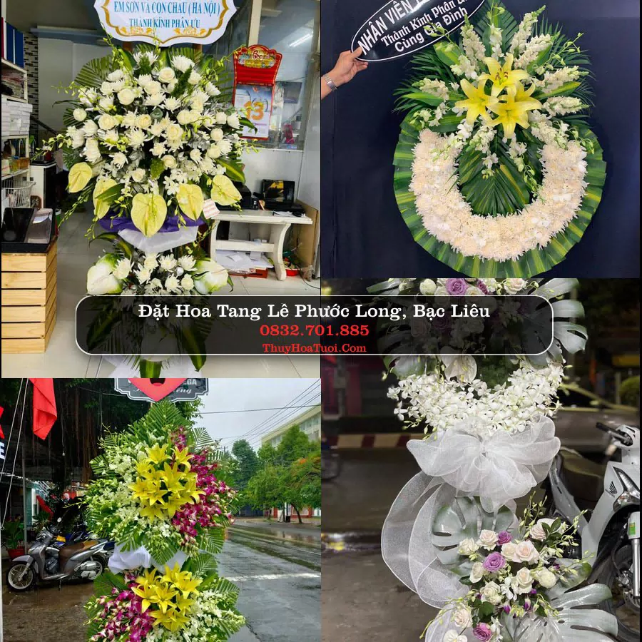 Kệ hoa tang lễ giao tại Phước Long, Bạc Liêu