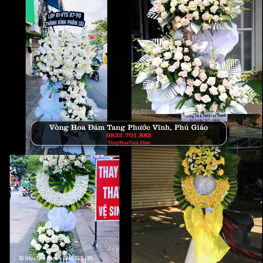 Vòng hoa chia buồn Phước Vĩnh - ThuyHoaTuoi.Com