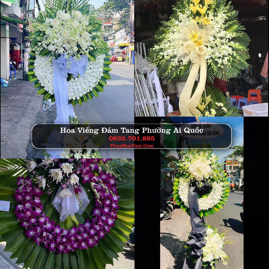Vòng hoa chia buồn Phường Ái Quốc - ThuyHoaTuoi.Com