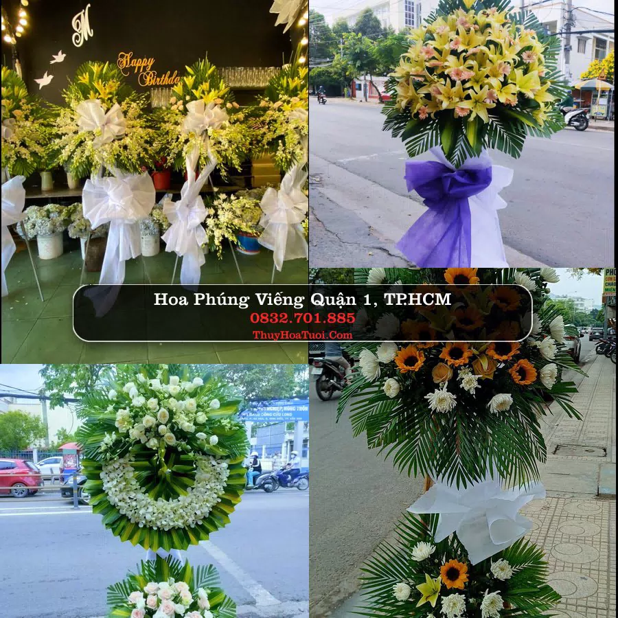 Vòng hoa chia buồn Quận 1 - ThuyHoaTuoi.Com