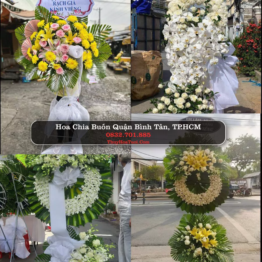 Đặt Vòng Hoa Chia Buồn tại Quận Bình Tân, TP.HCM (Cũ)