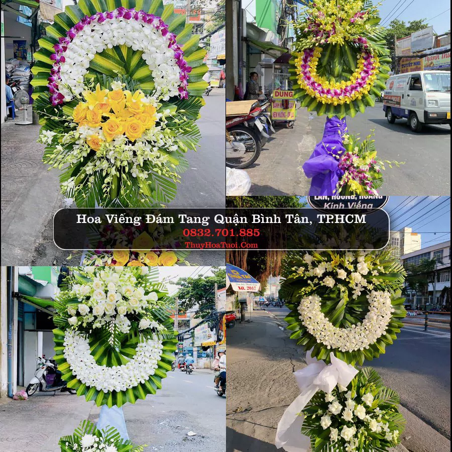 Vòng hoa chia buồn Quận Bình Tân - ThuyHoaTuoi.Com
