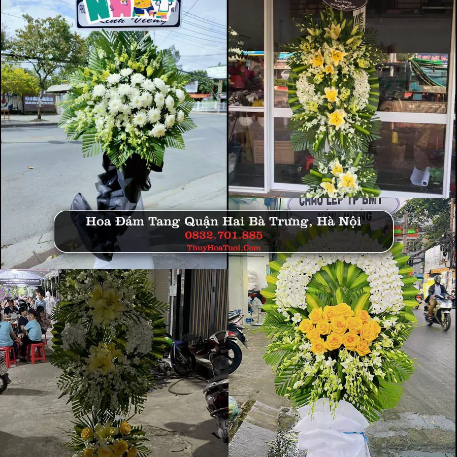 Vòng hoa chia buồn Quận Hai Bà Trưng - ThuyHoaTuoi.Com