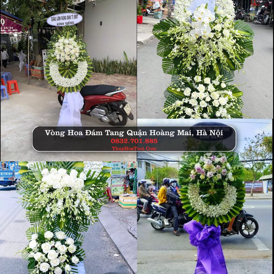 Vòng hoa chia buồn Quận Hoàng Mai - ThuyHoaTuoi.Com