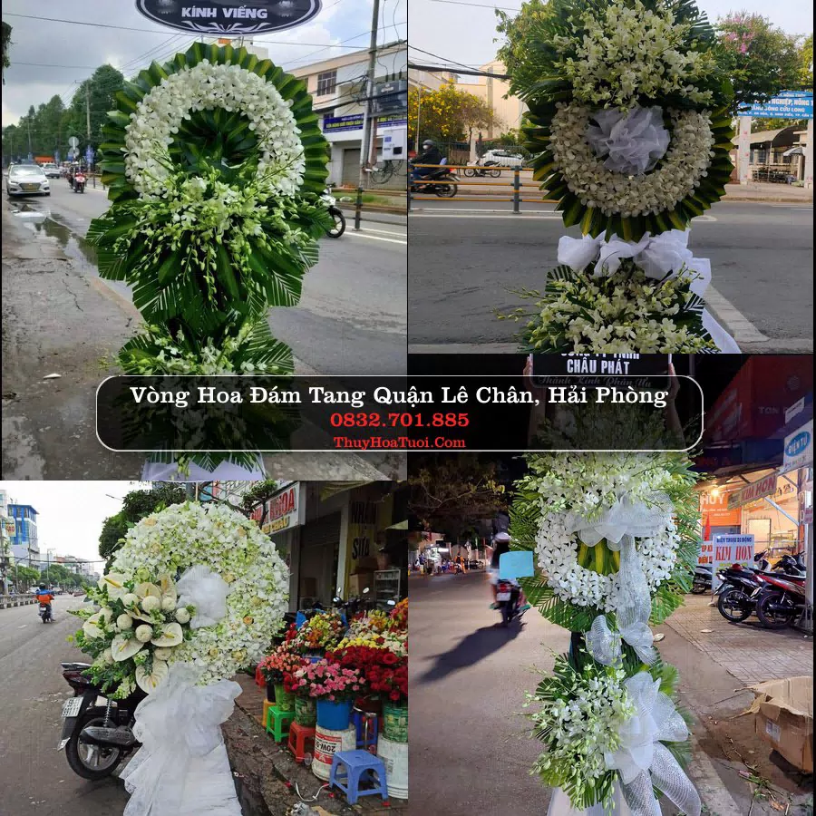 Vòng hoa chia buồn Quận Lê Chân - ThuyHoaTuoi.Com