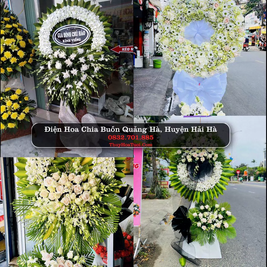 Vòng hoa chia buồn Quảng Hà - ThuyHoaTuoi.Com