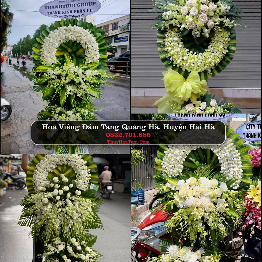 Kệ hoa tang lễ giao tại Quảng Hà, Hải Hà, Quảng Ninh